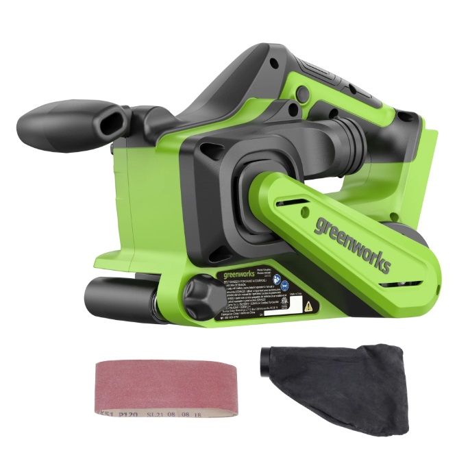 Båndsliber Greenworks GD24BELSND; 24 V (uden batteri og oplader)