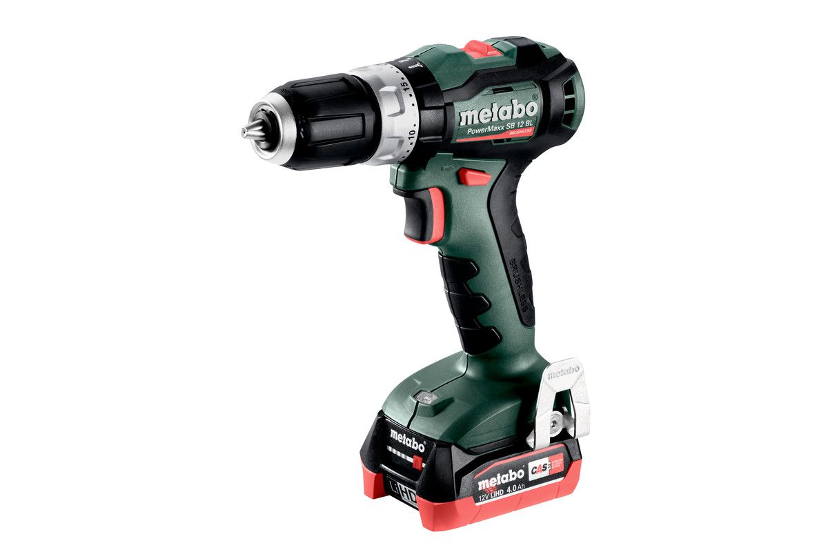 Slagskruetrækker / bor Metabo PowerMaxx SB 12 BL; 12 V; 2x4 Ah  batt.