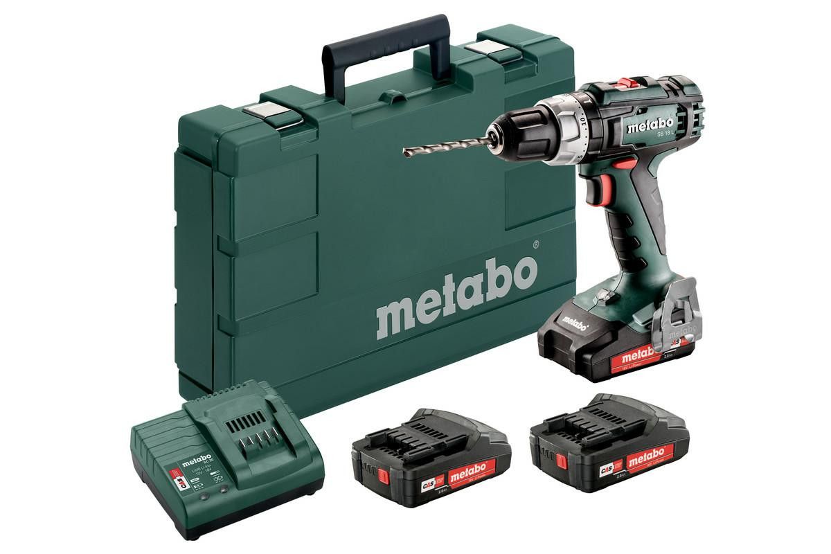Batteridrevet slagskruetrækker Metabo SB 18 L SET; 18V; 3x2 Ah; LED