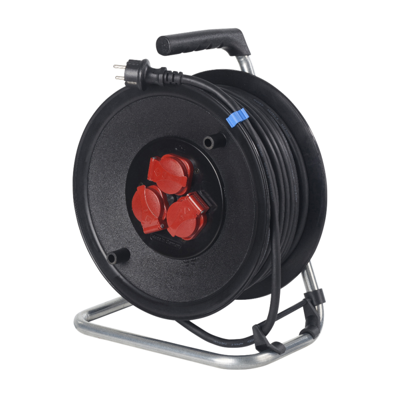 Kabeltromle med forlængerkabel AS-Schwabe H05RR-F 3G2,5; IP44; 40 m