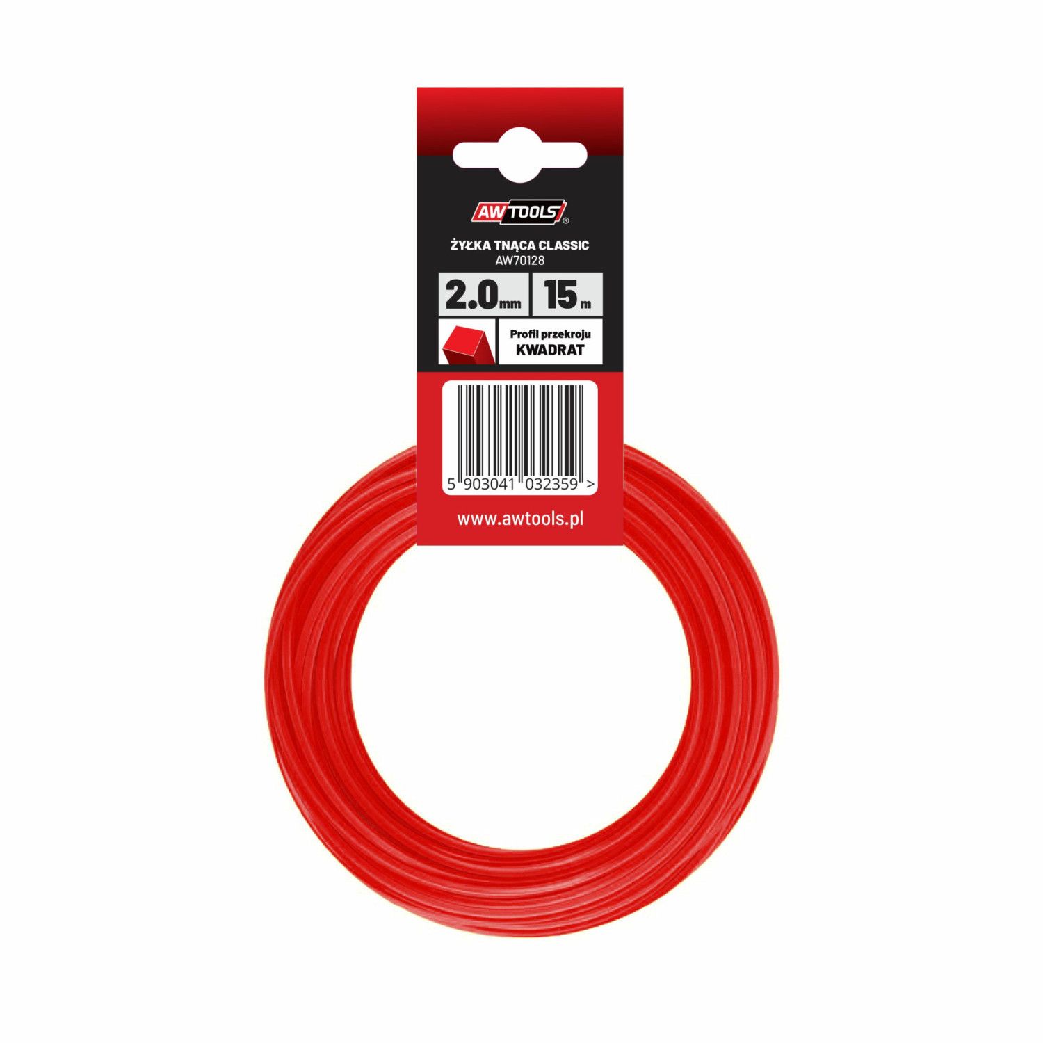 Trimmertråd AWTools AW70127; 1,6 mm; 15 m