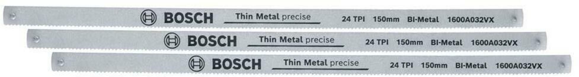 Håndsavblad Bosch 1600A032UL; TPI24; 150 mm; 3 stk.