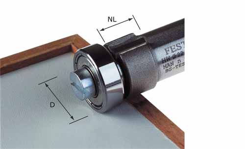 Edge trimming cutter Festool HW/KLS D22/8-OFK; 22 mm med kulelager