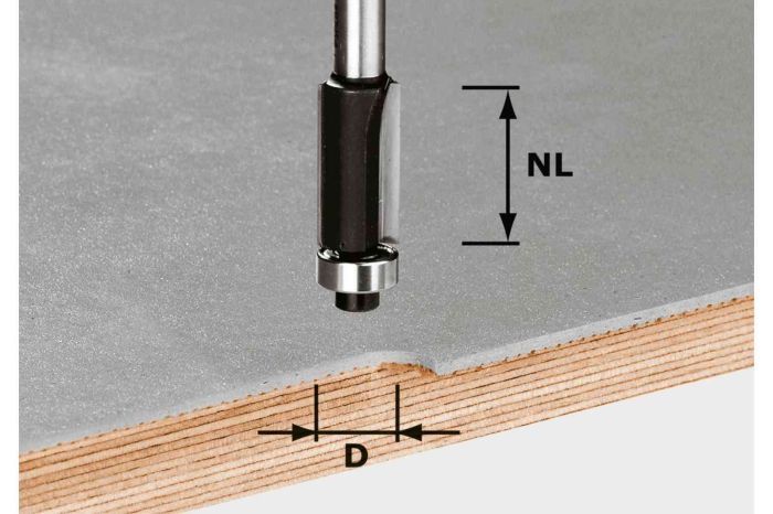 Edge trimming cutter Festool&nbsp;12,7 mm; med kulelager
