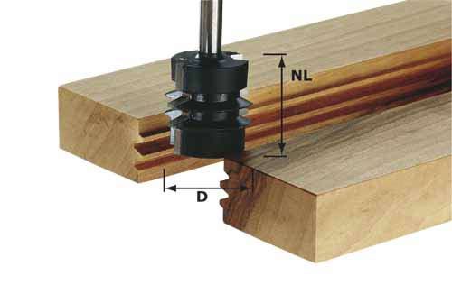 Fræser til kopiprofiler Festool 32/62 mm