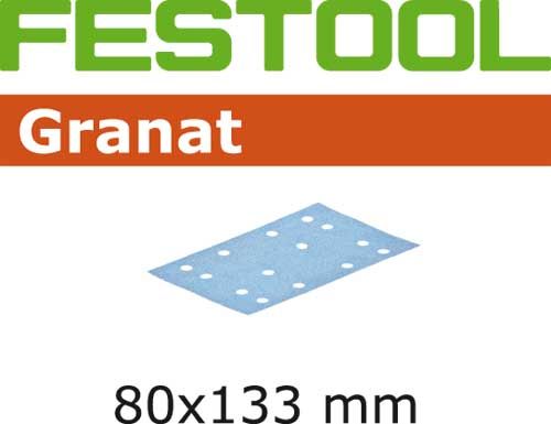 Sandpapir til kredsløbssander Granat; 80x133 mm; P80; 10 stk.