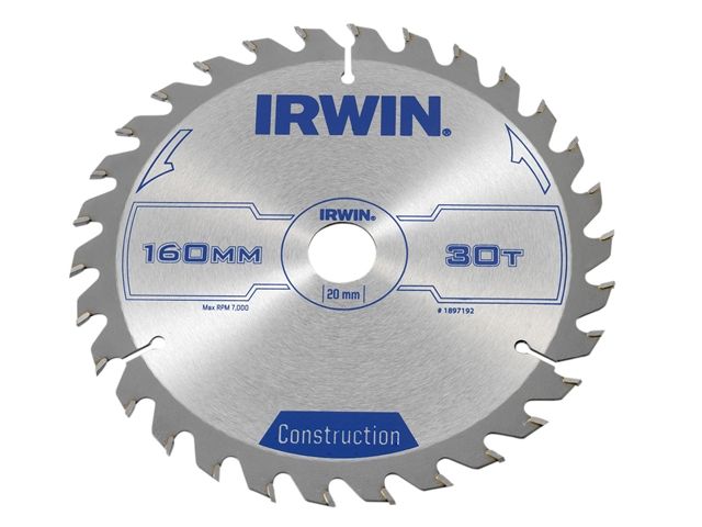 Rundsavsklinge til træ Irwin; 160x2,5x20,0 mm; Z30
