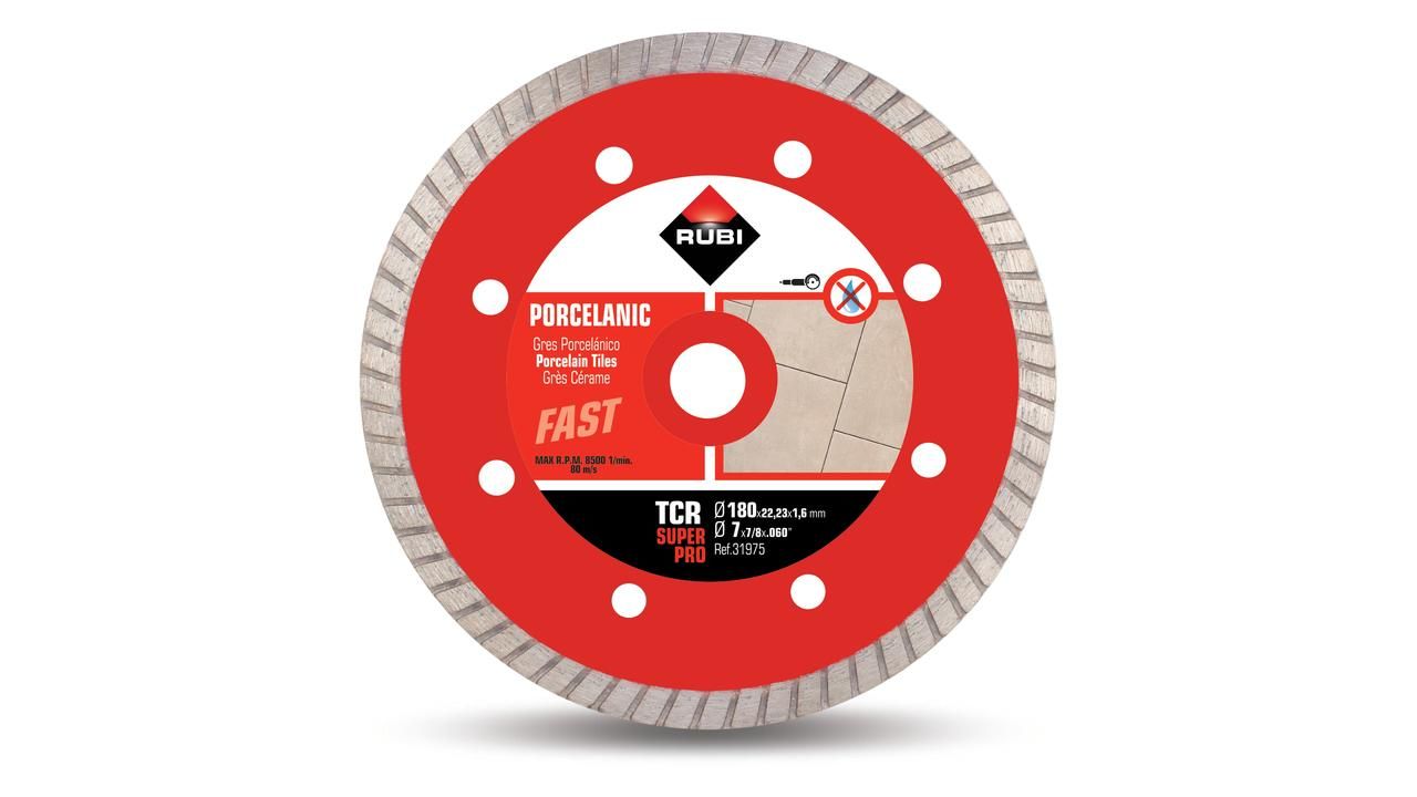 Diamantskæreskive Rubi TCR 180 SuperPro; 180 mm