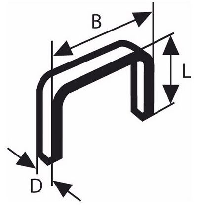 Klammer Bosch; 11,4x4 mm; 1000 stk; TYPE 53; stål