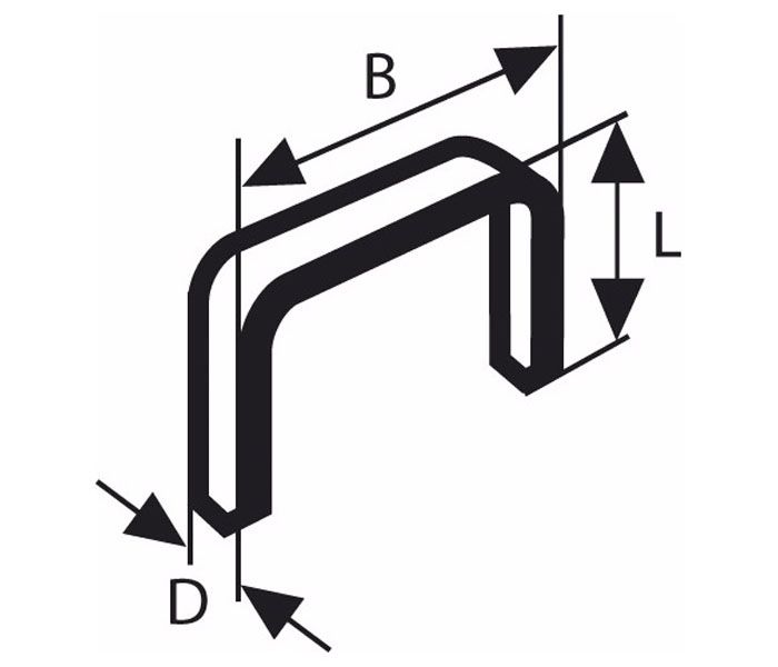 Klammer Bosch; 11,4x18 mm; 1000 stk; TYPE 53; stål