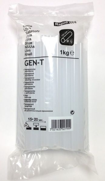 Limstifter Rapid GEN-T; 12x190 mm; 1 kg; gennemsigtig