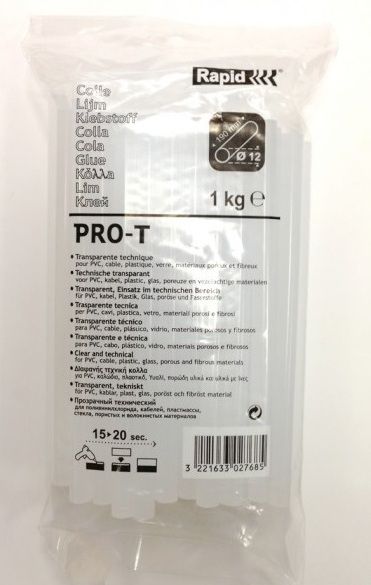 Limstifter Rapid PRO-T; 12x190 mm; 1 kg; gennemsigtig
