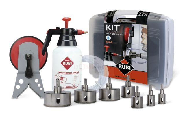 Sett for våtboring i keramiske og steinfliser Rubi Easygres Plus