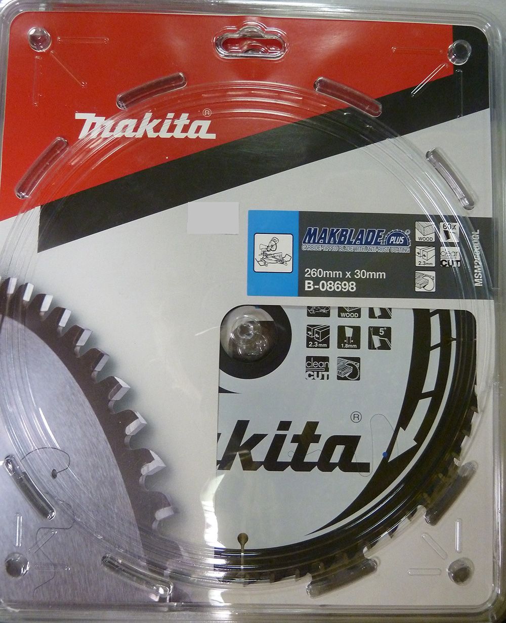 Rundsavsklinge til træ Makita; 260x2,3x30,0 mm; Z60; 5°