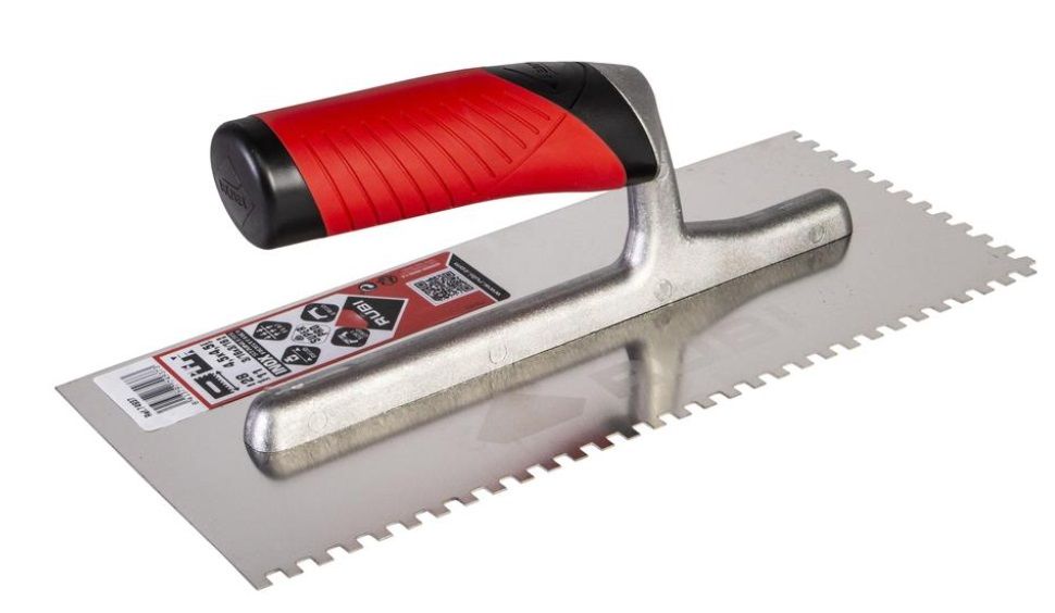 Kamme til fliser lim Rubi Rubiflex INOX; 4,5x4,5 mm; 28 cm