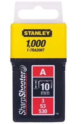 Klammer Stanley; 11,3x10 mm; 1000 stk; TYPE A; stål