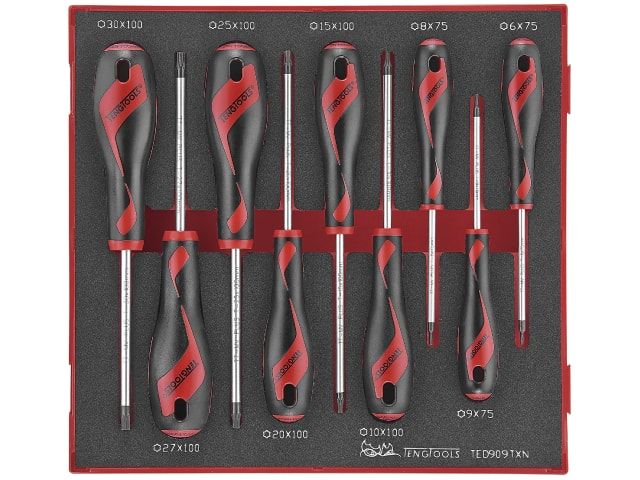 Skruetrækker sæt Teng Tools TED909TXN; EVA; 9 stk.